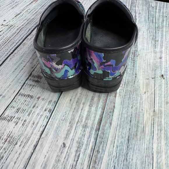Dansko Professional Patent Leather Clogs Mermaid Slip-On Nursing Shoes 7 - Picture 5 of 5